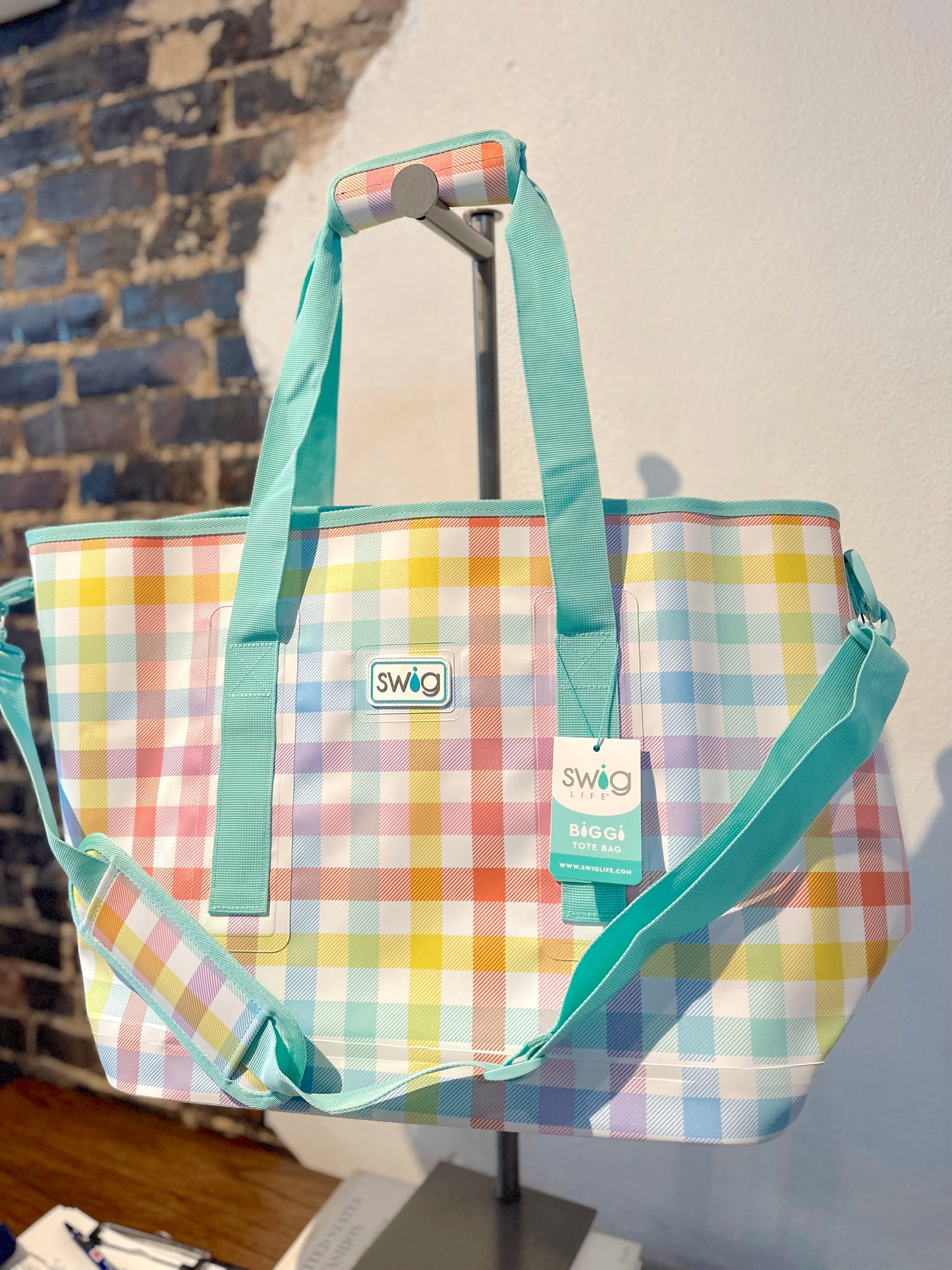 Swig Pretty in Plaid Tote Bag