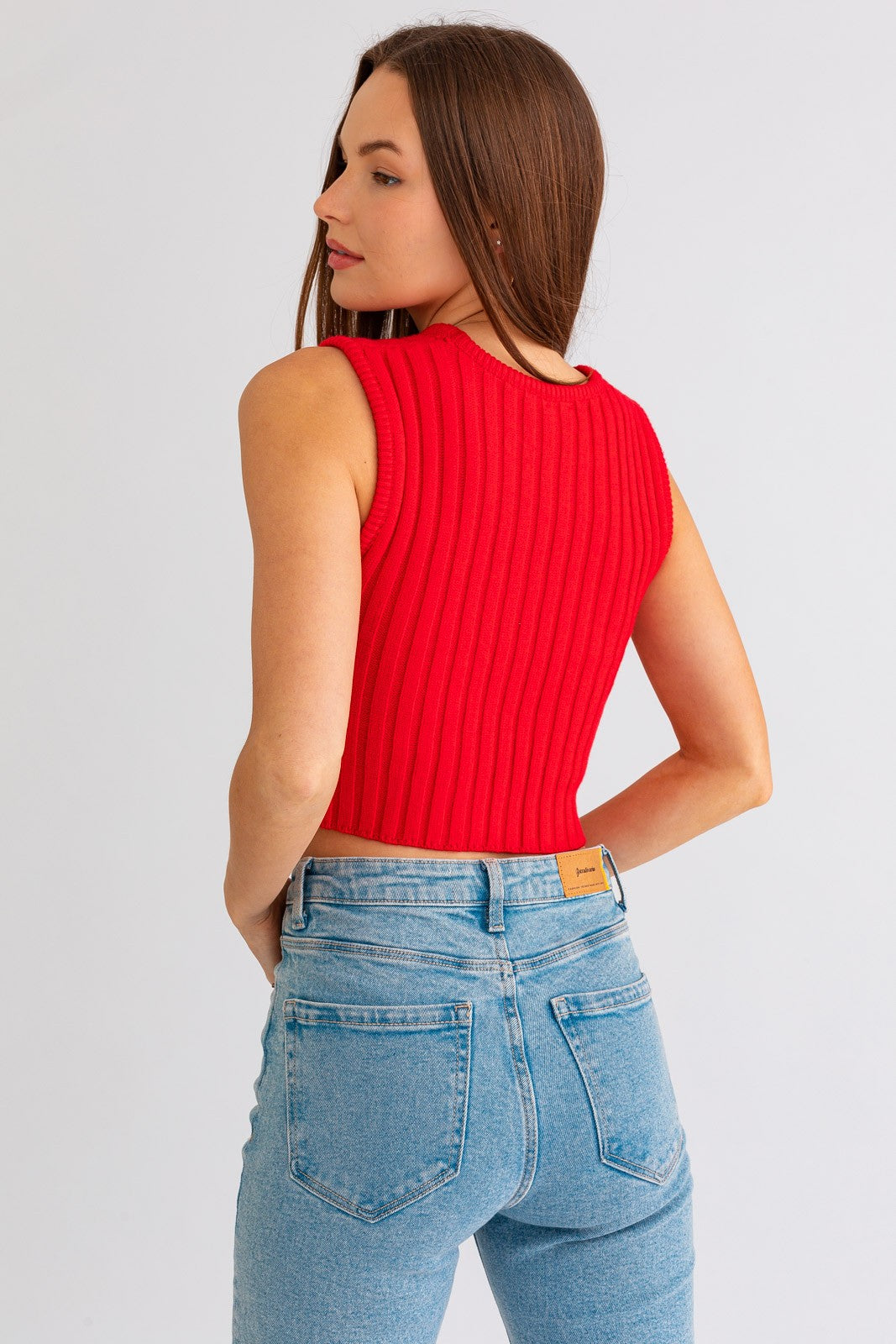 Scarf hem sweater top
