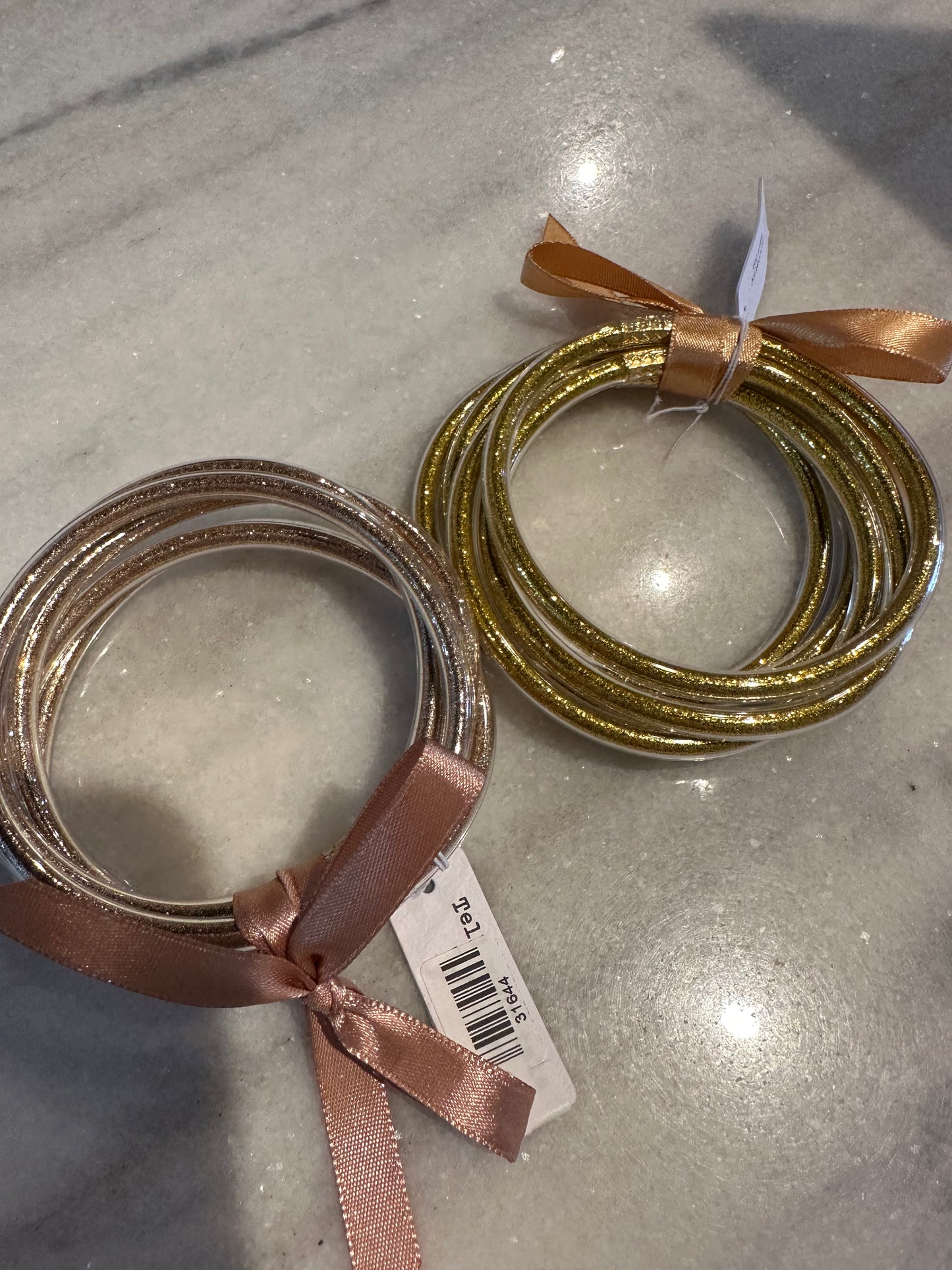 Gold stack bracelet