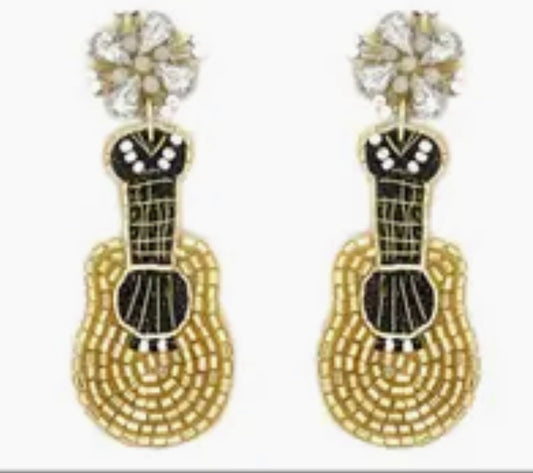 Seed Guitar Earrings