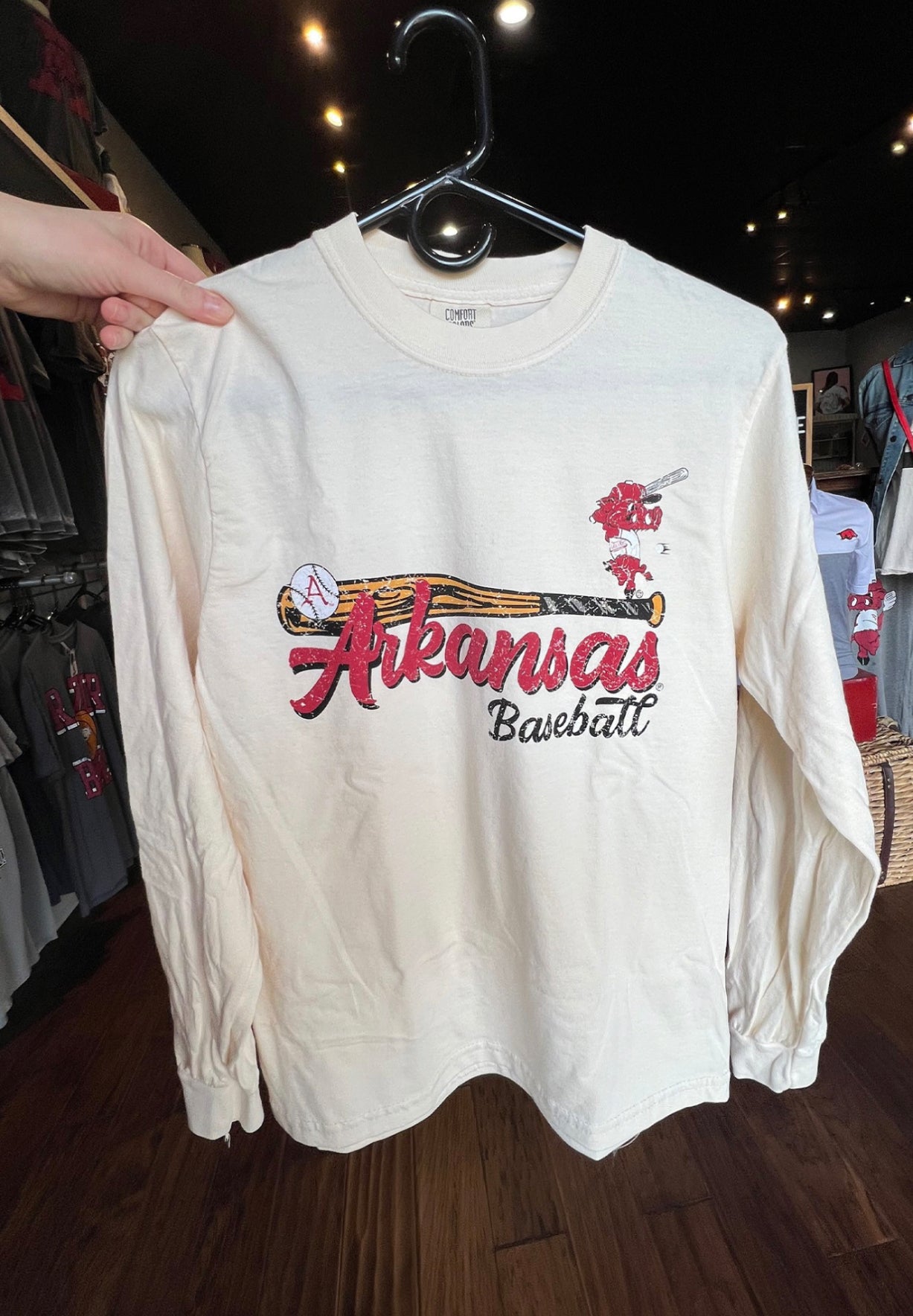 Arkansas L/S Baseball Tee
