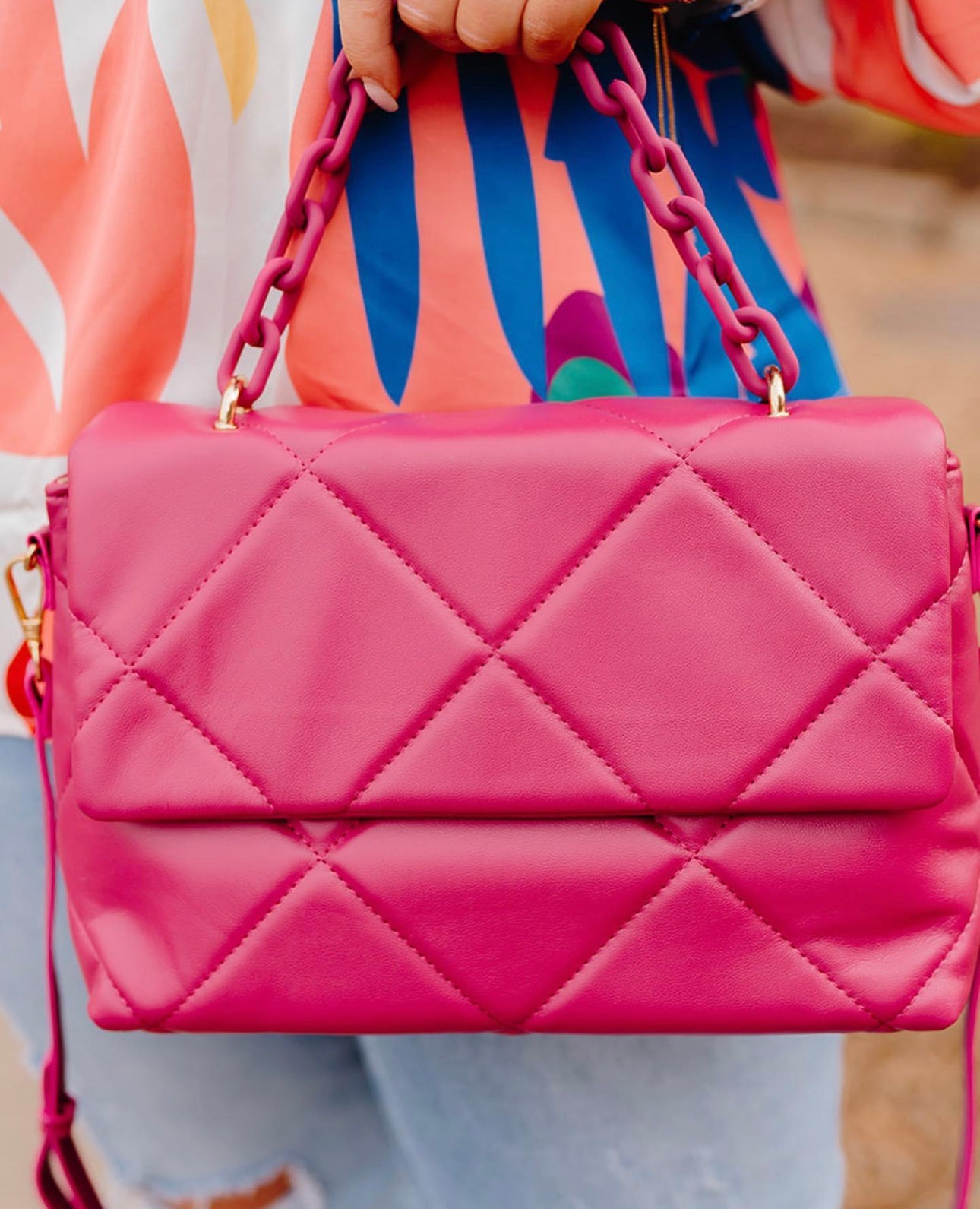 Olivia Purse in Fuchsia