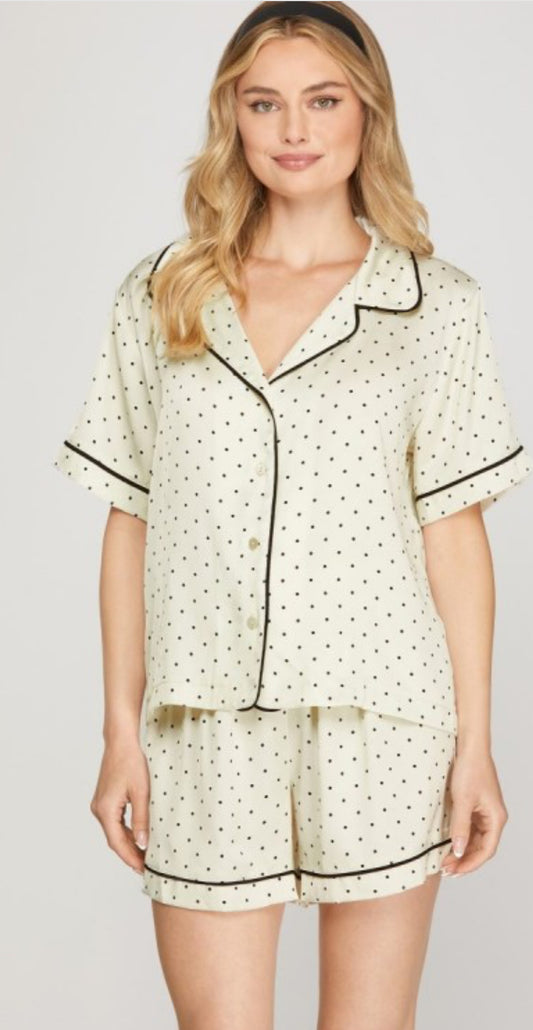 Polka Dot Piping Pj’s
