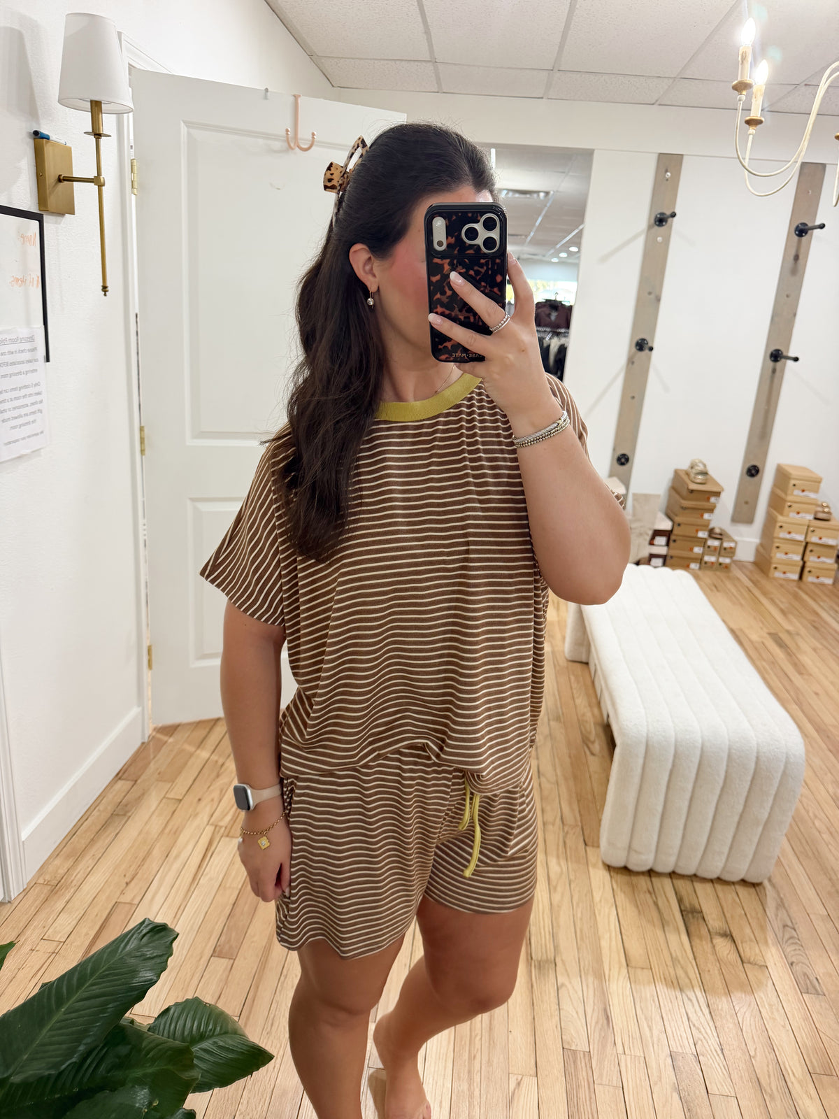 Mocha/Gold short set