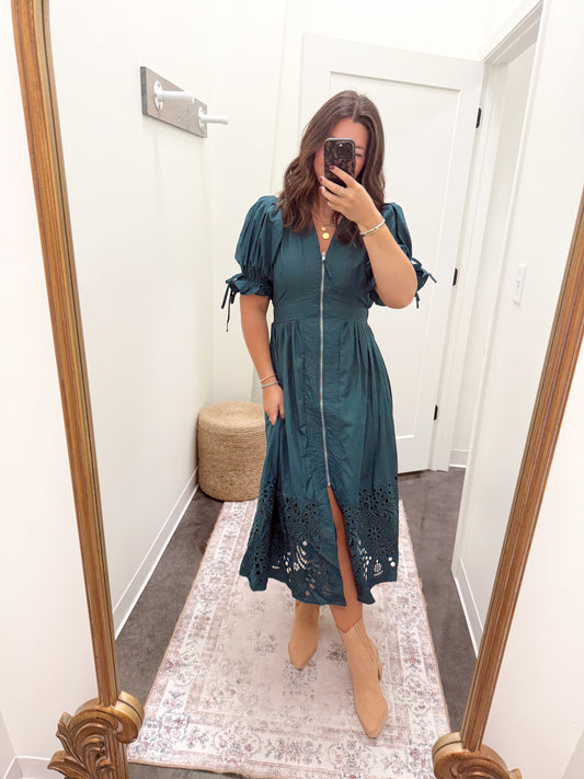 Teal Millie dress