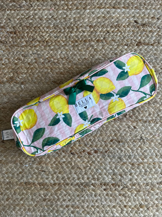 Lemon quilted hair tool bag
