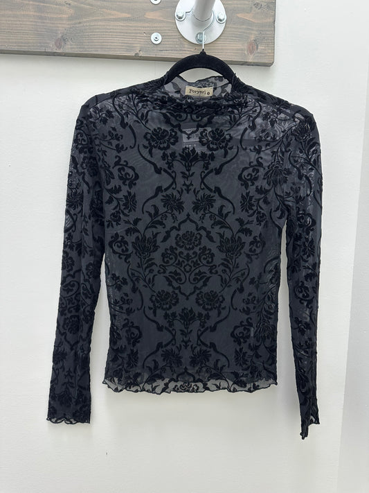 Floral Velvet Lace Top