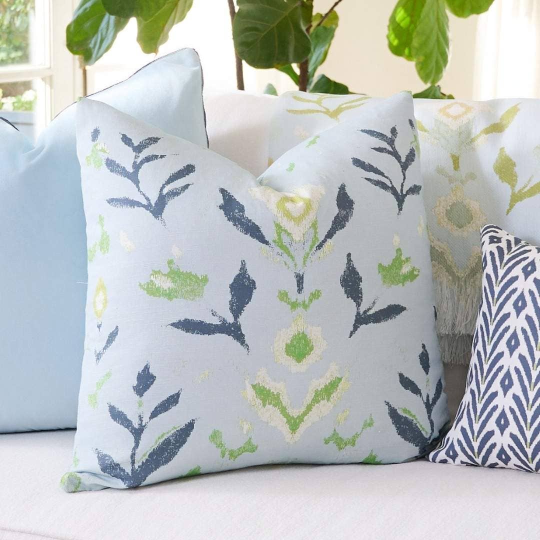 Petal Garden Navy Decorative Pillow