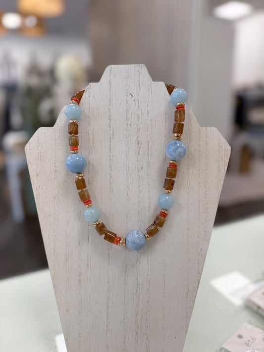 Stone beaded necklace