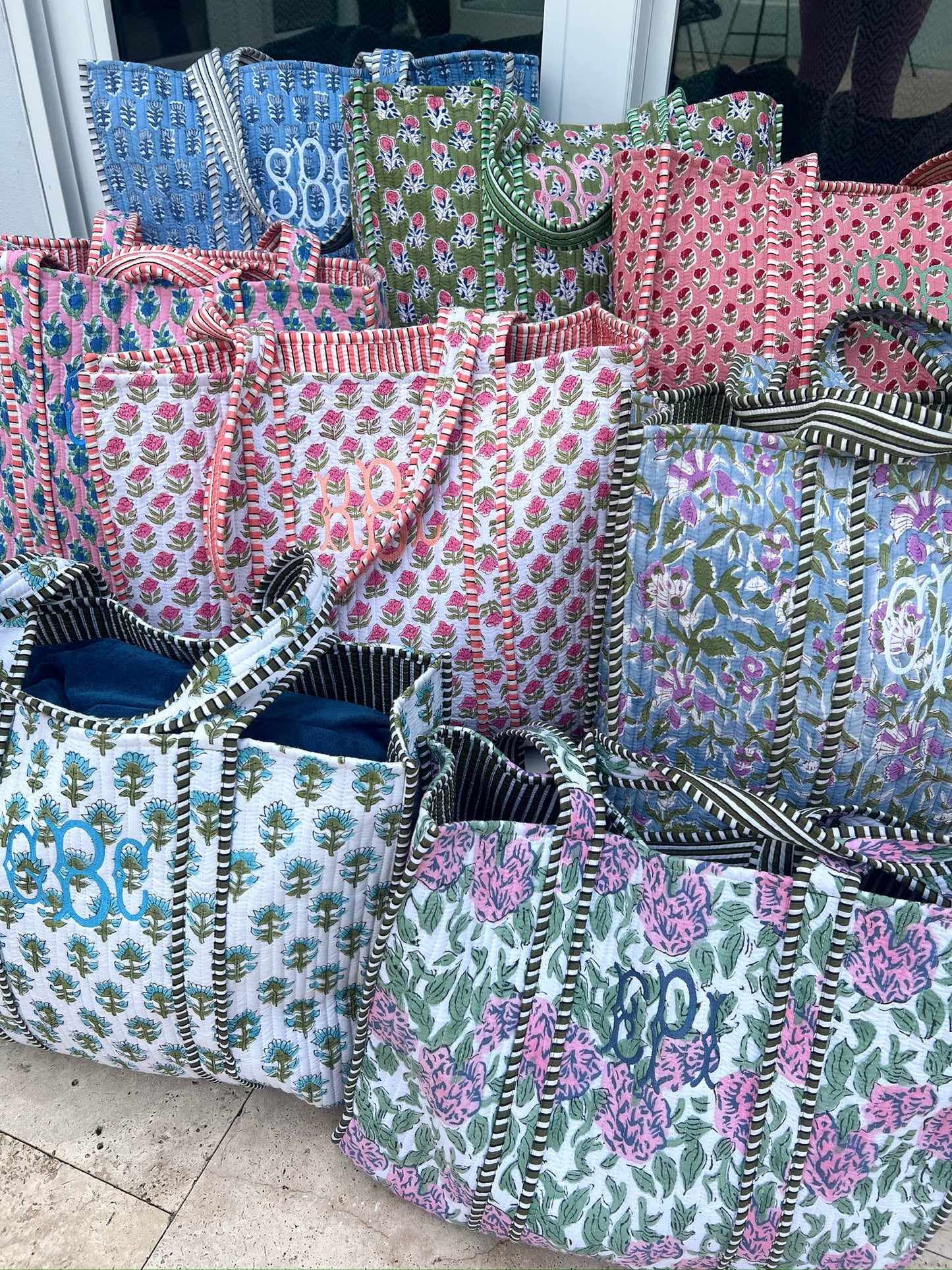 Quilted Block - Print Tote Bag