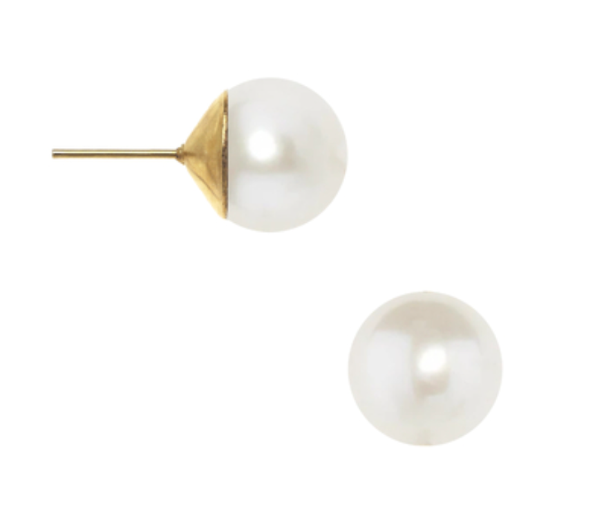 Shell Pearl Studs  - Susan Shaw