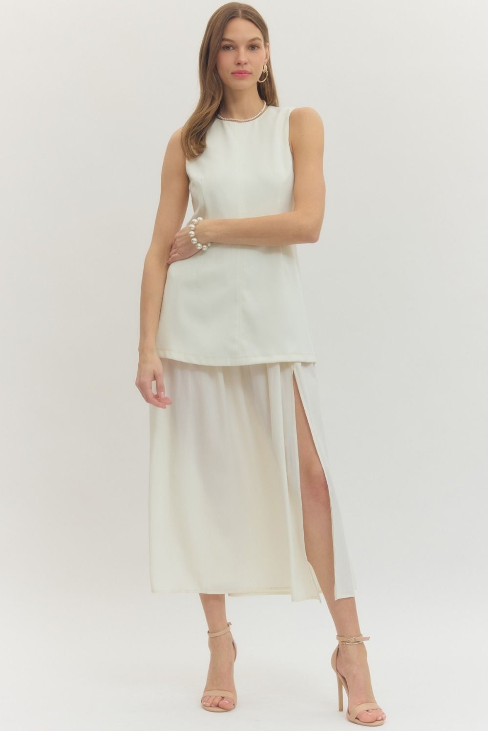 Lucy midi dress - white