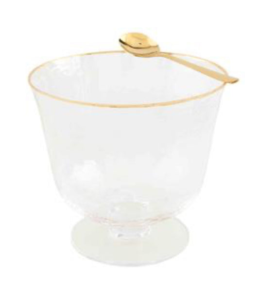 Gold Edge Pedestal Bowl Set