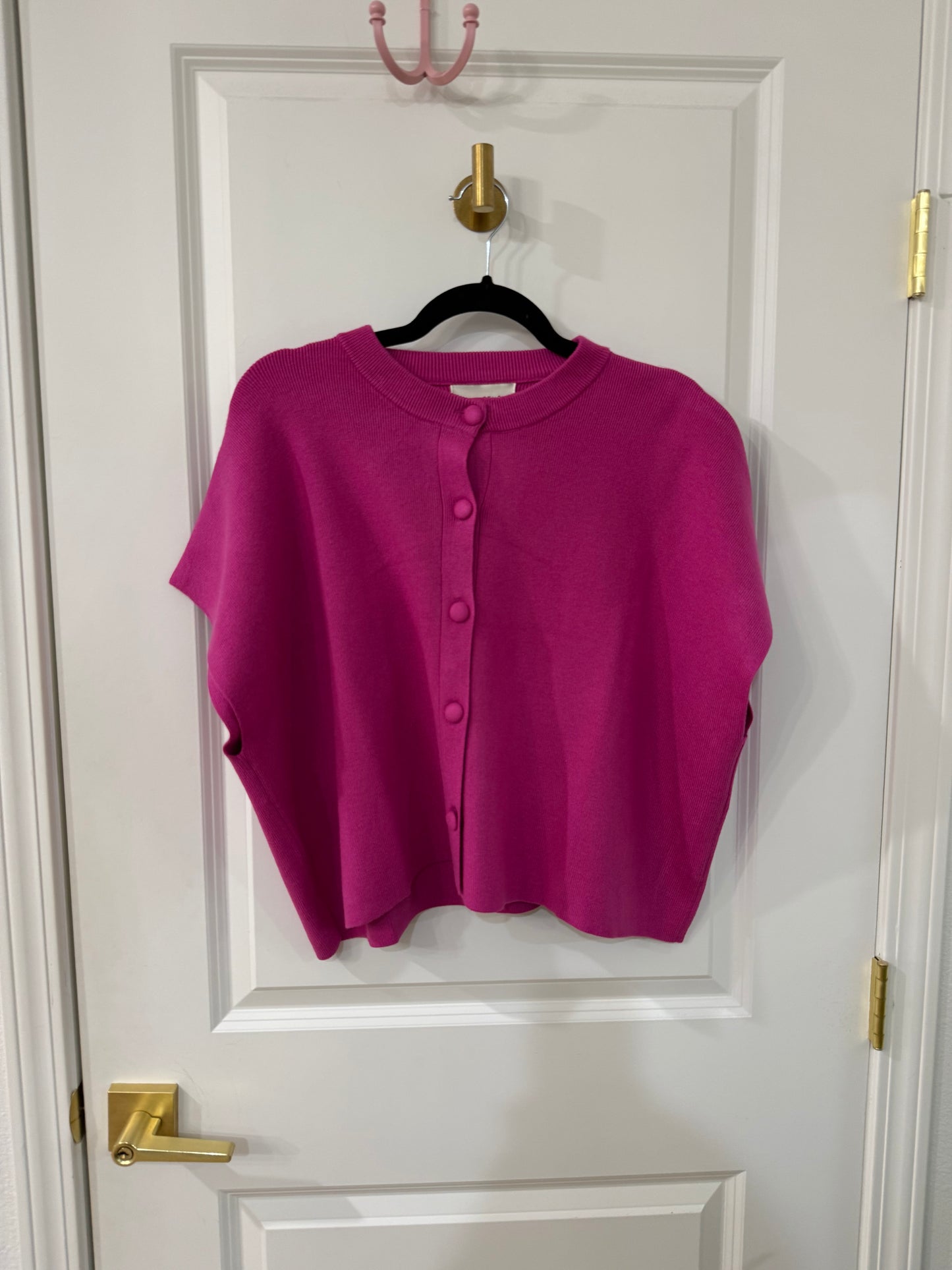 Button Cap Sleeve Sweater (multiple colors)