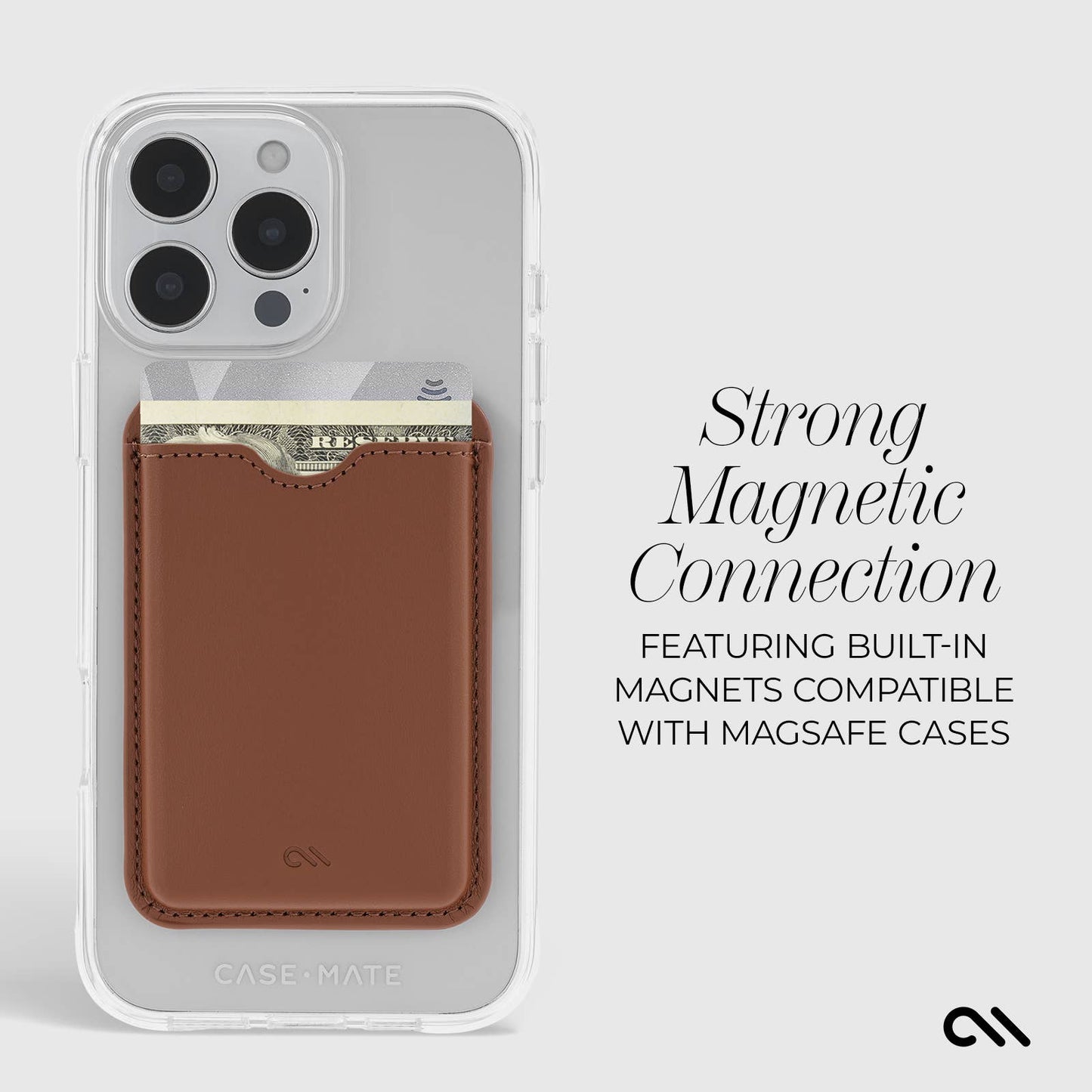 Case-Mate MagSafe Card Holder (Cognac Brown)