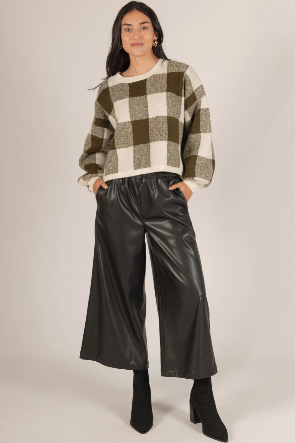 Faux Leather Culotte Pants (multiple colors)