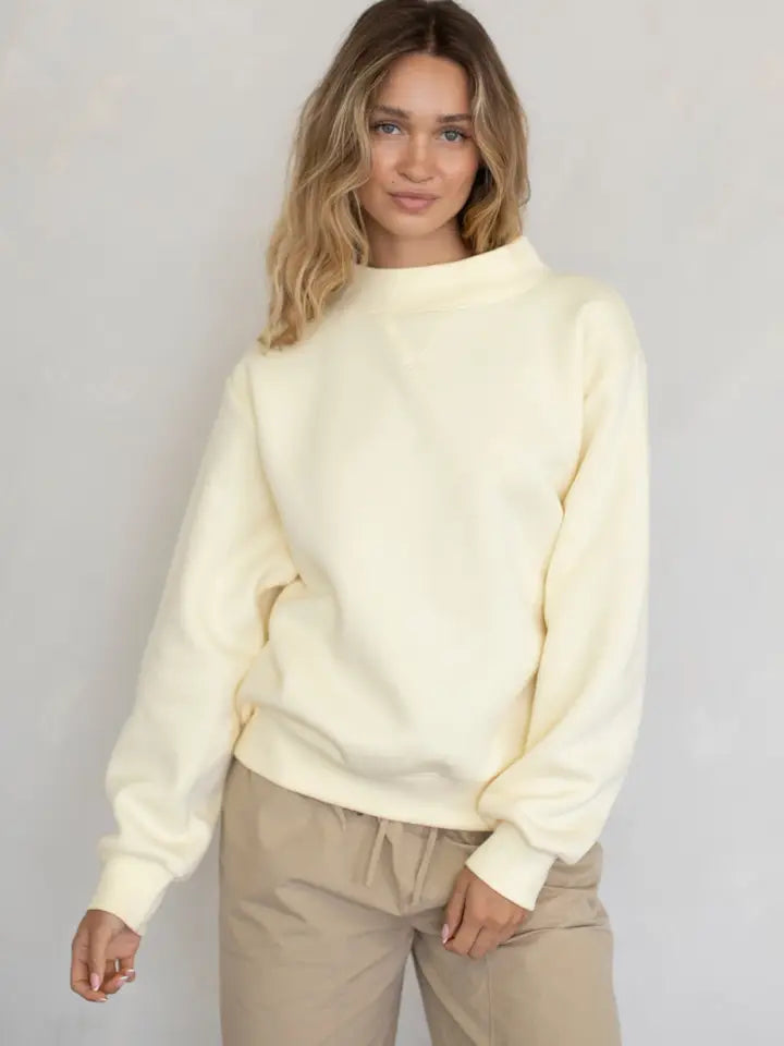 Nelly mock neck - cream