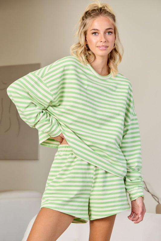 Honeydew L/S short set