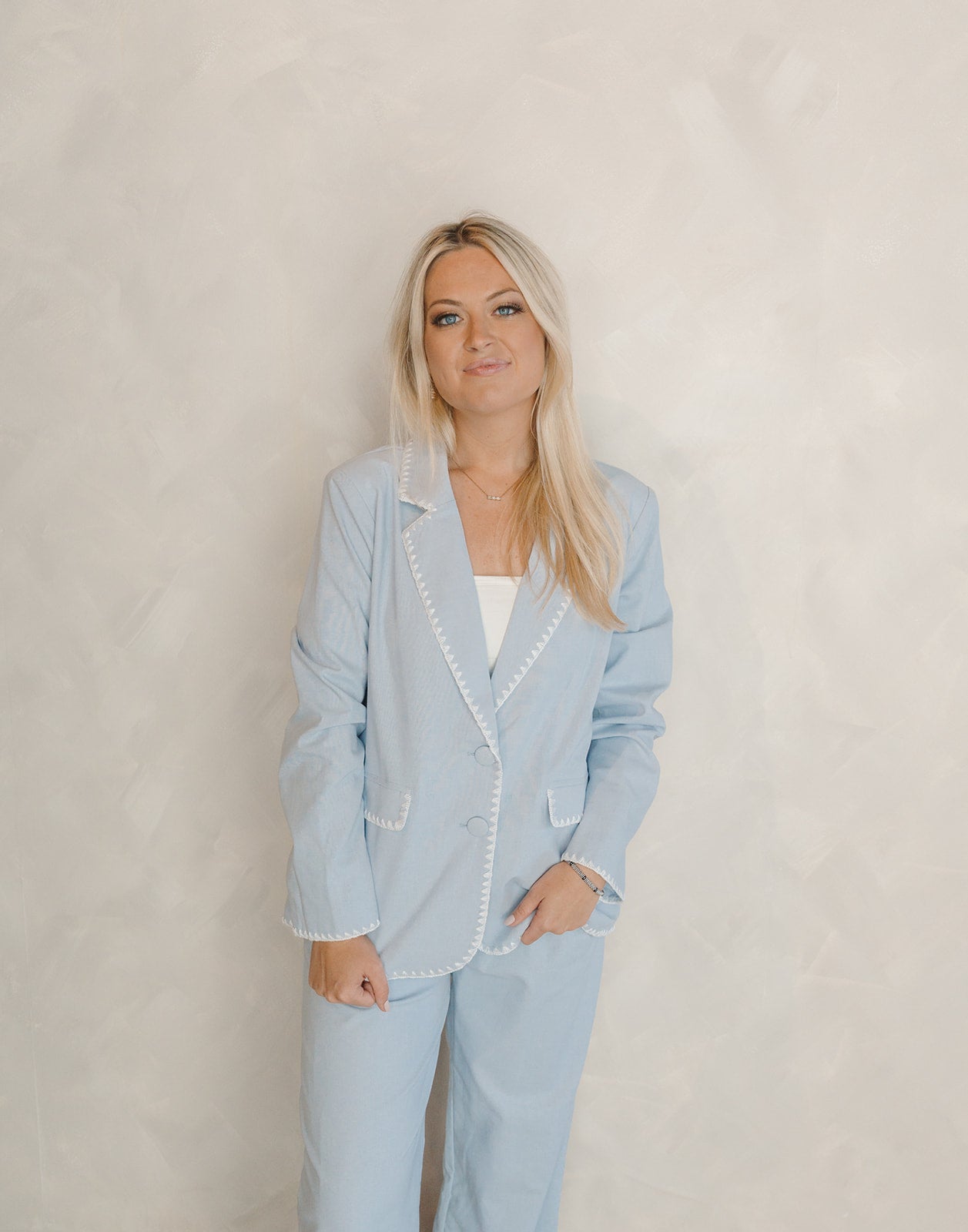Sky Linen Blazer