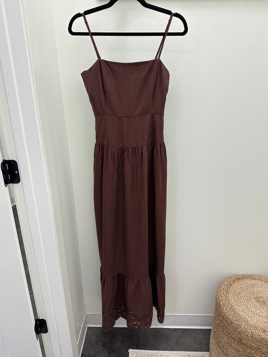 ESTI EMBROIDERED MAXI DRESS CHOCOLATE CHERRY - Z Supply