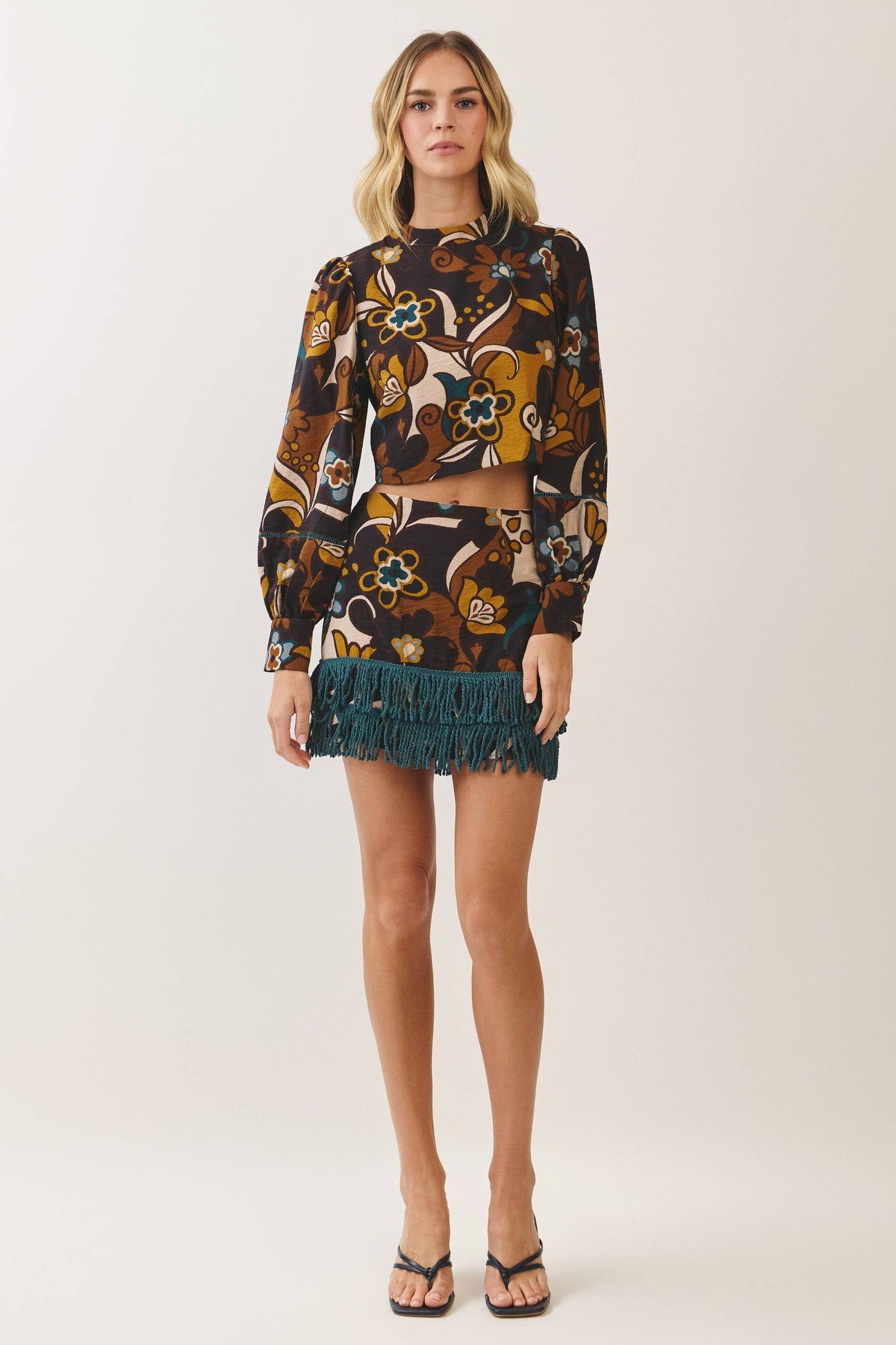 Floral fringe skirt set PRE ORDER 10.21