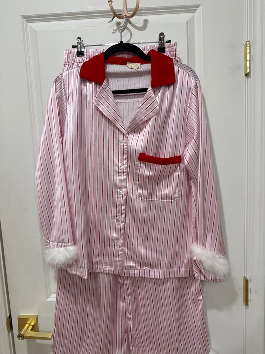 Pink/red stripe PJ SET