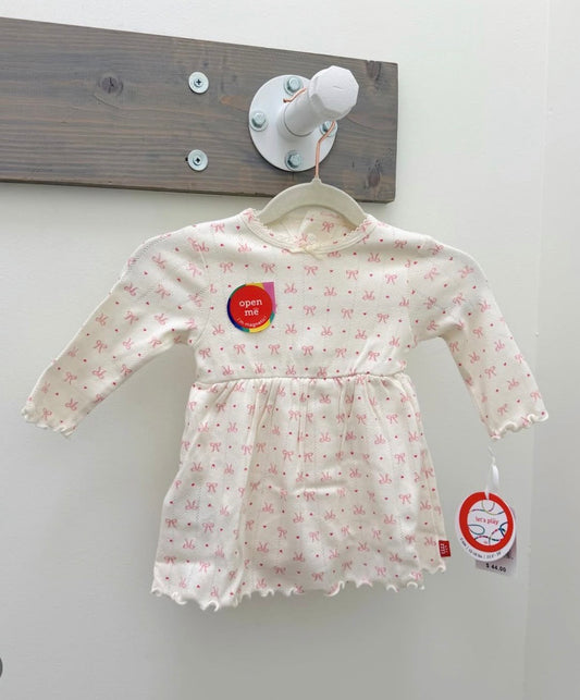 Heart & Bow Pointelle Bodysuit dress - magnetic me