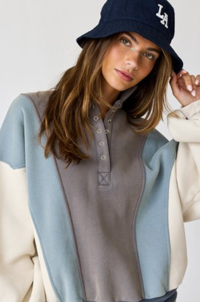 Emma Colorblock sweatshirt - gray