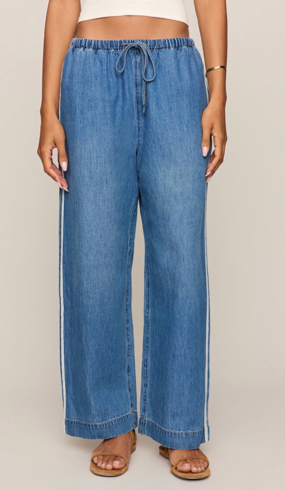 The Sidelines Denim Track Pant Dreamstate - Z Supply
