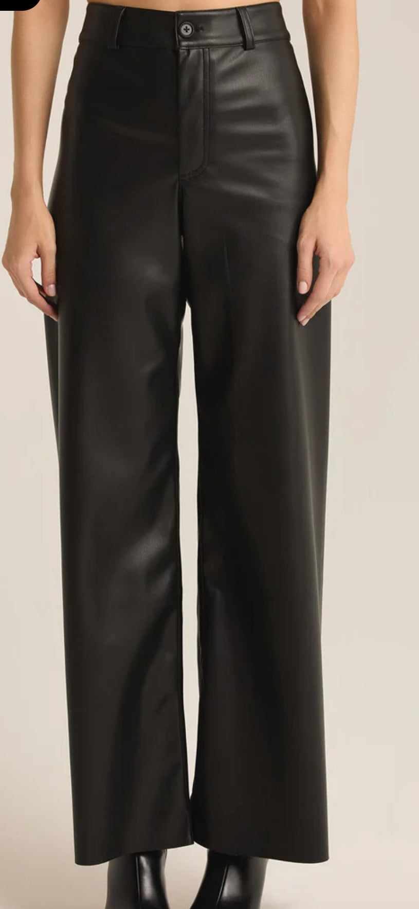 Rilynn Faux Leather Pant Black - Z Supply