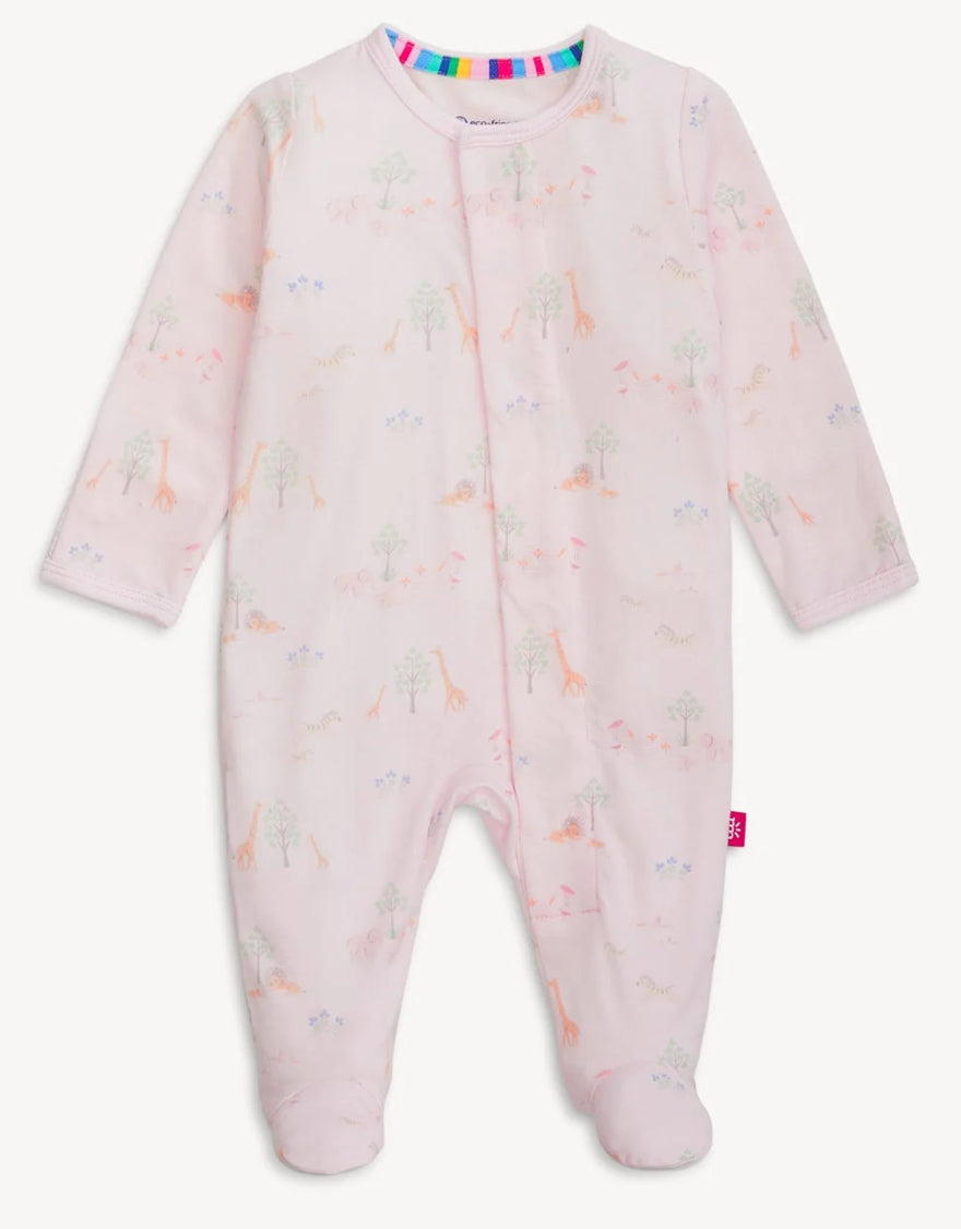 Pink Serene Safari footie - Magnetic Me