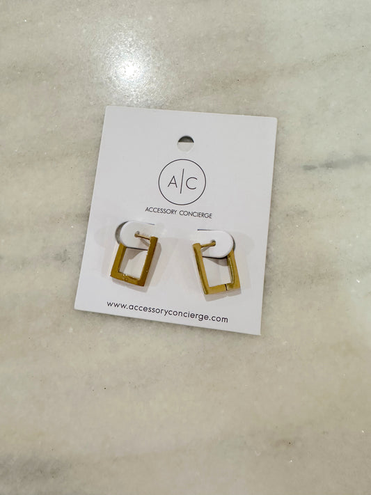 Rectangular Huggie Earring