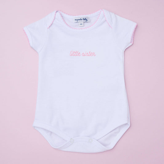 Little Sister Embroidered Short Sleeve Bodysuit