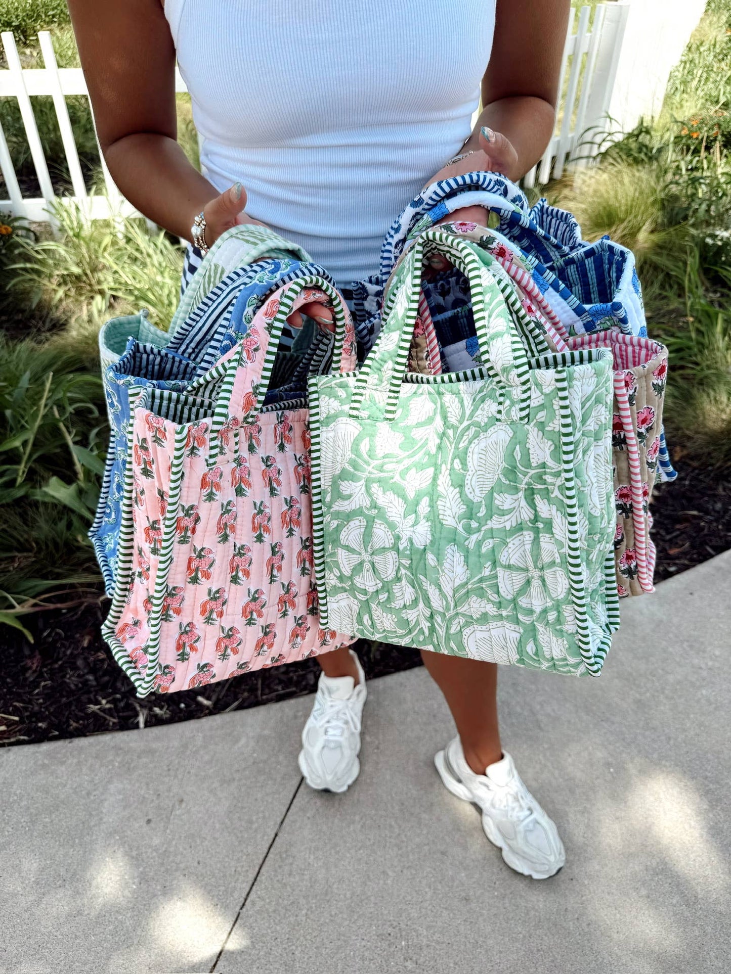 Quilted Block - Print Mini Tote Bag