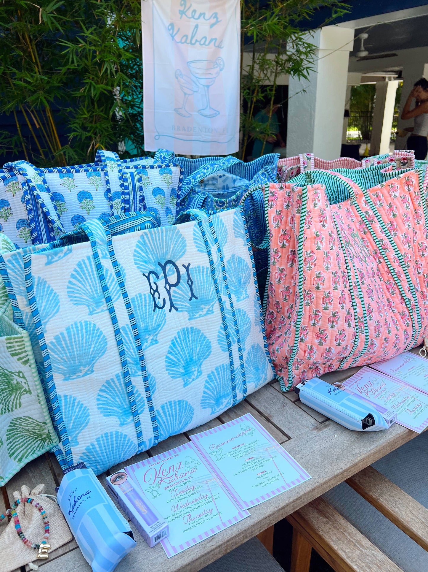 Quilted Block - Print Tote Bag