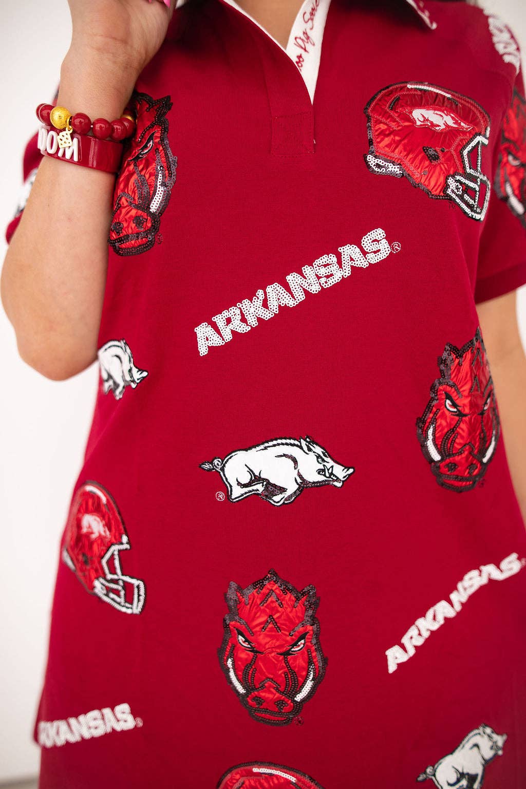 *coming soon* Arkansas Logo Patch Dress - Brianna Cannon