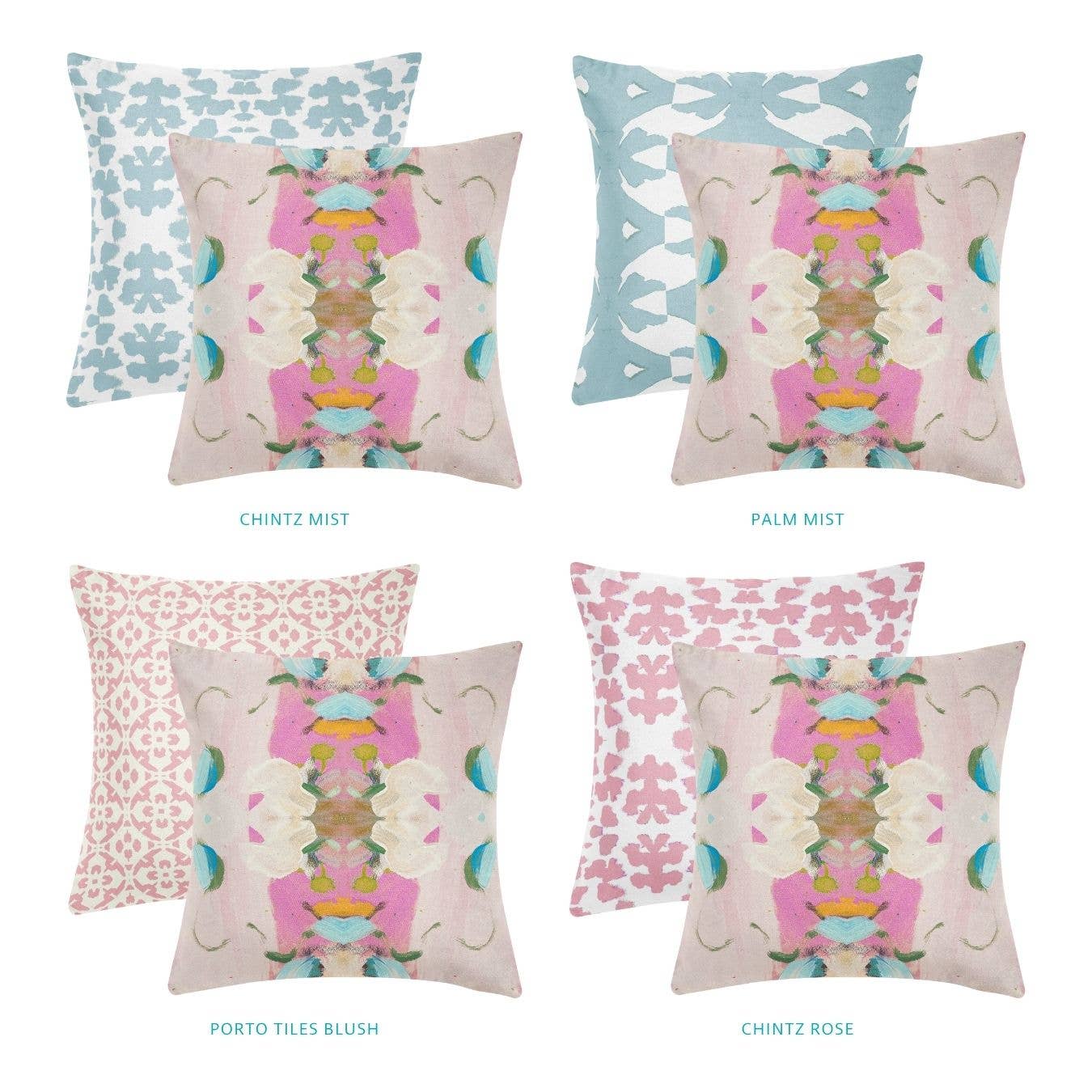 Monet’s Garden Pink Decorative Pillow