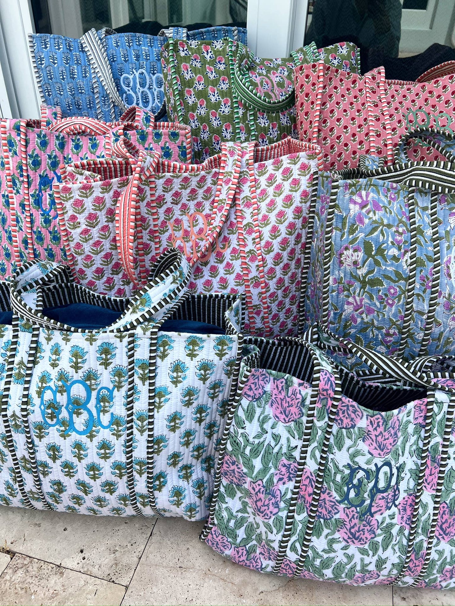 Quilted Block - Print Tote Bag