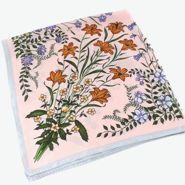 S25095 Floral Square Scarf (28"x28")