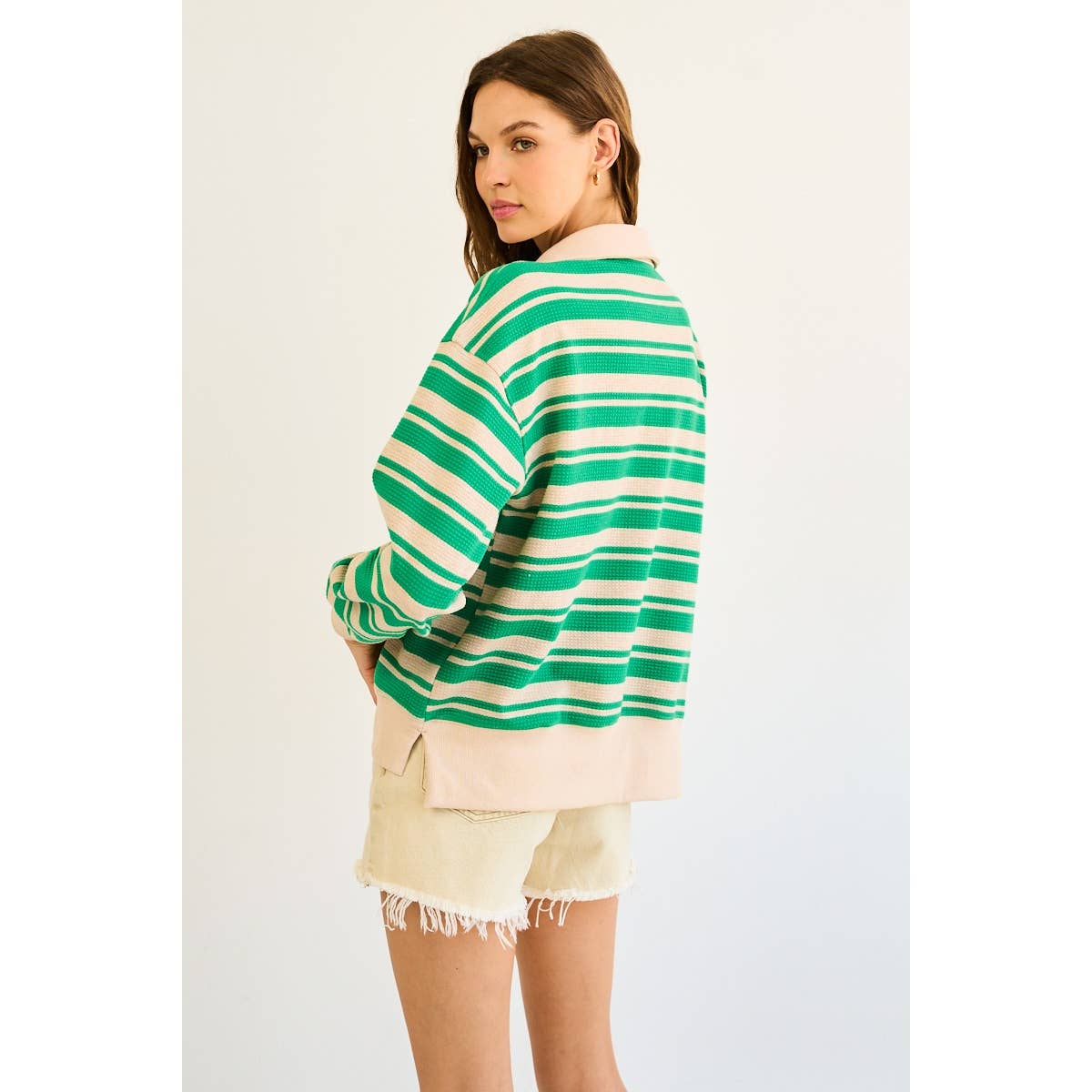 Striped Collared Pullover