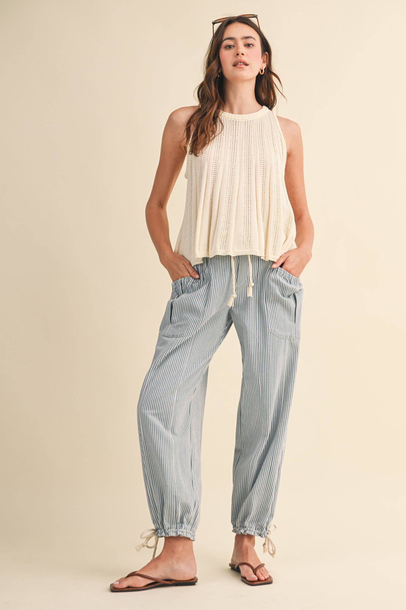 STRIPED PARACHUTE PANTS