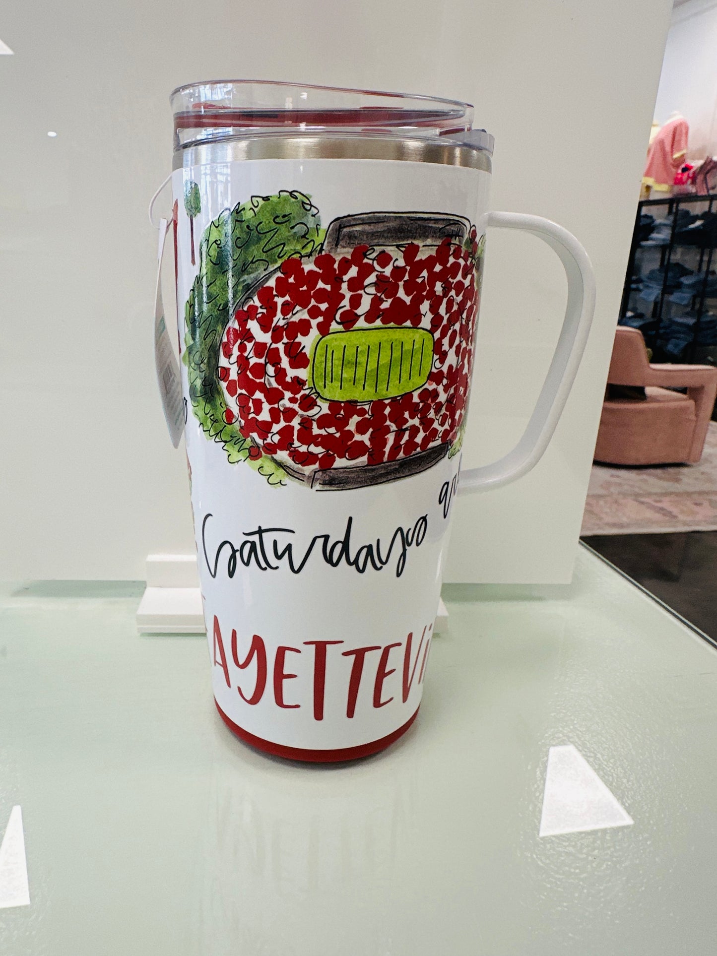 Saturdays in Fayetteville travel mug -22 oz- Swig