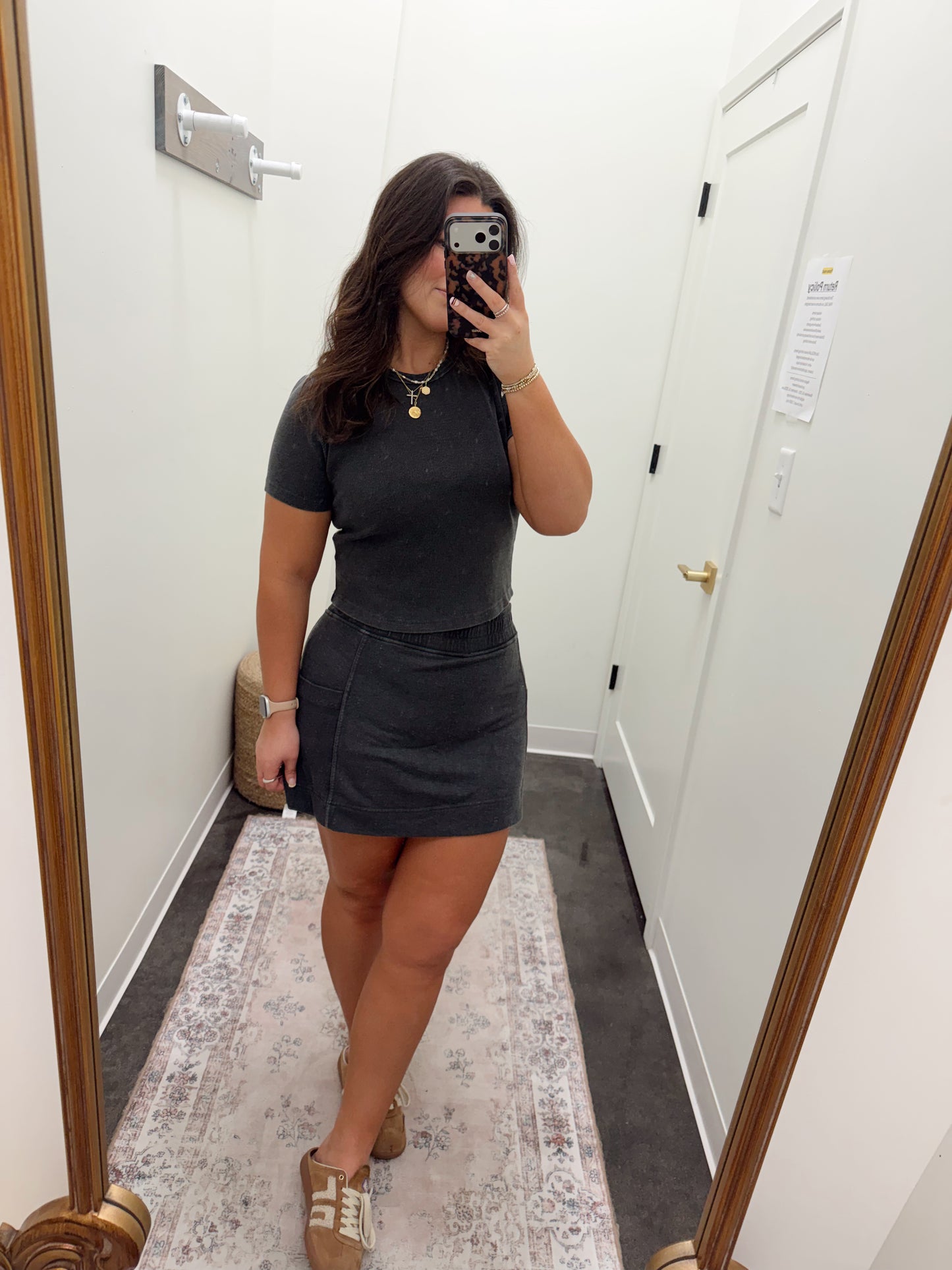 french terry ribbed skort set (4 colors)