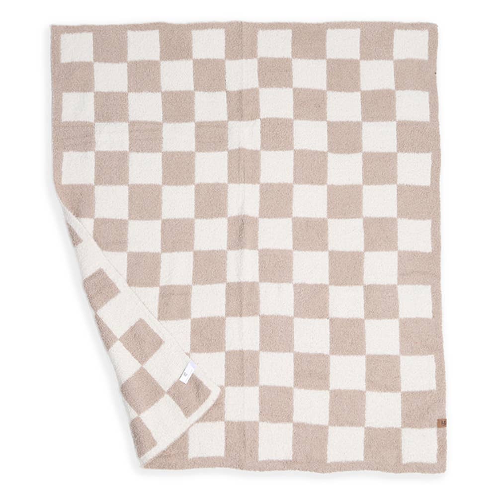 Reversible Checkered Patterned Kids Throw Blanket