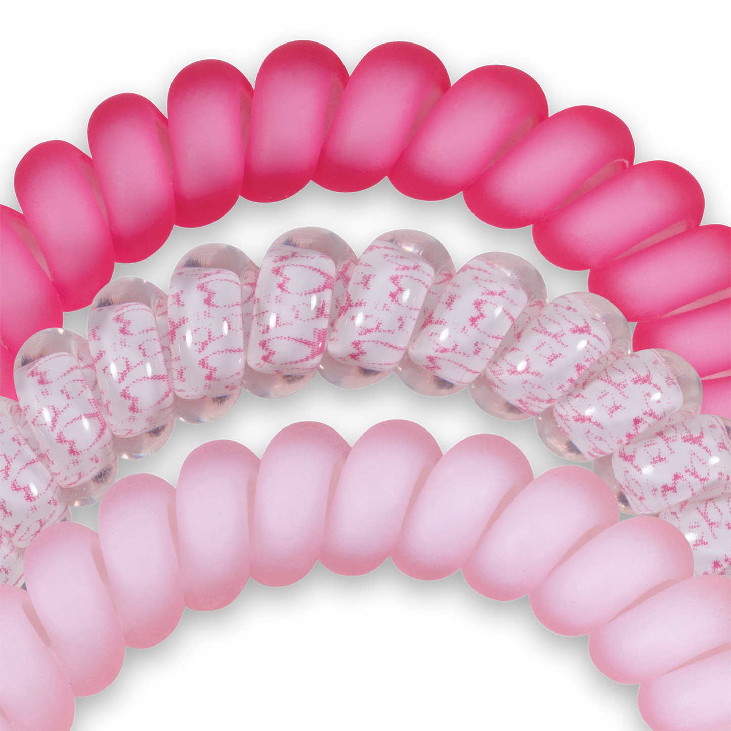 Spiral Hair Coils | Small | Pink Ribbon Power Hair Ties