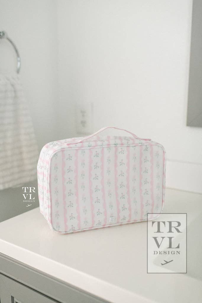 Bundle Up2 Hanging Toiletry Bag - Ribbon Floral Pink