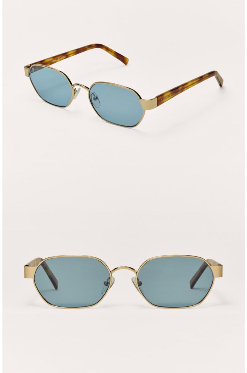 Cruise gold light blue Polarized Sunglasses- Z Supply