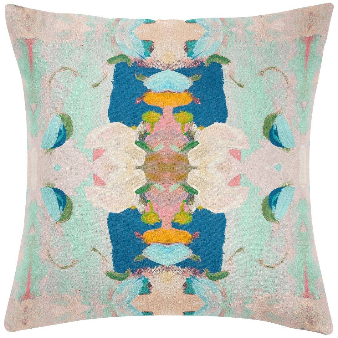 Monet’s Garden Navy Decorative Pillow