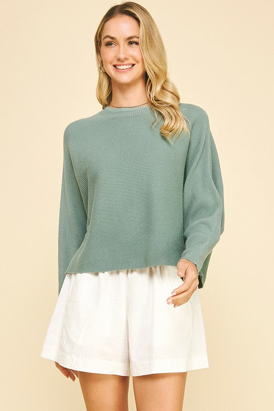 dolman sleeve sweater top (7 colors)