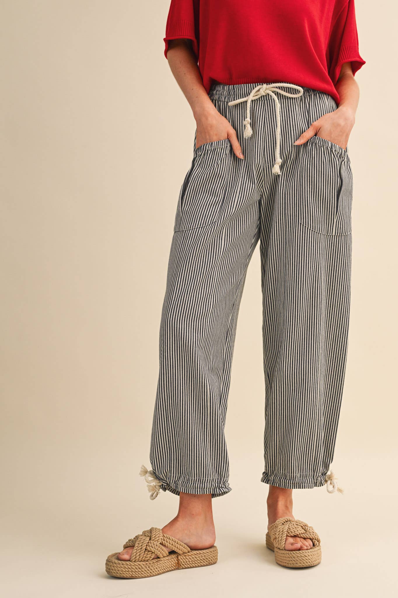 STRIPED PARACHUTE PANTS